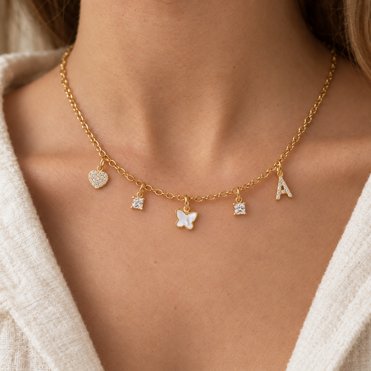 Birthday necklace - worn