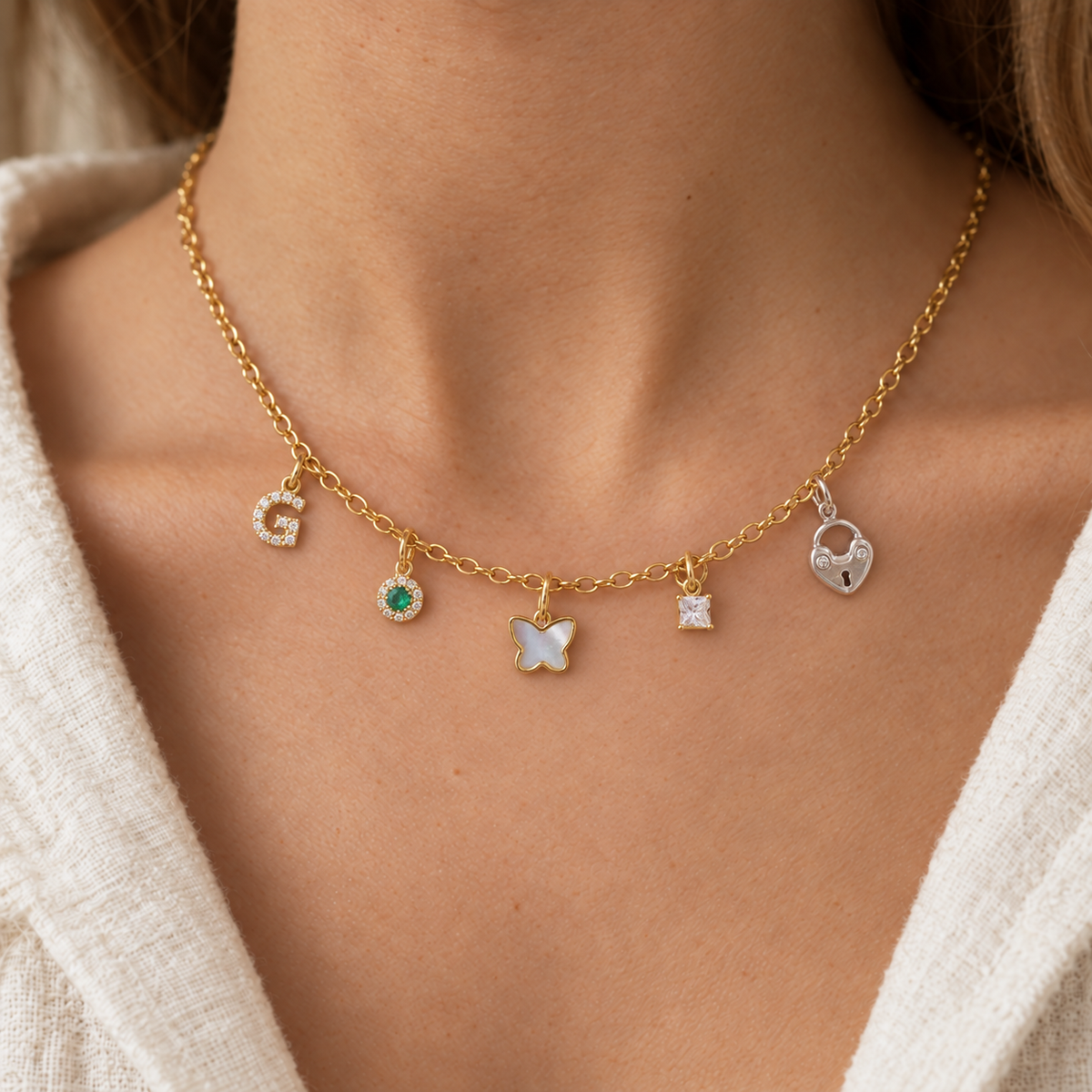 Birthday necklace - worn