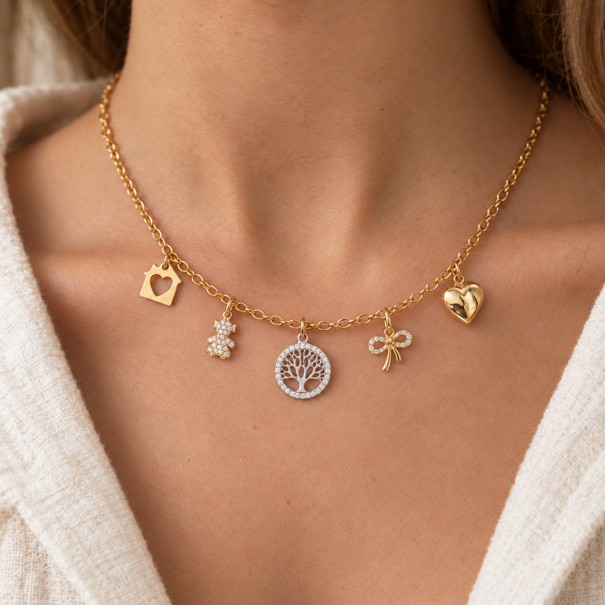Birth necklace - worn