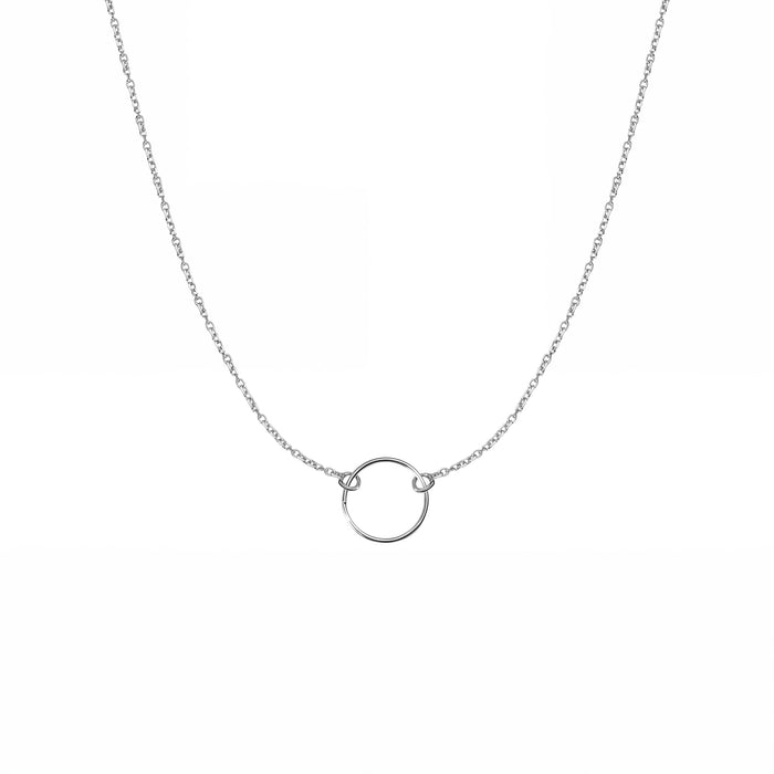 Collana con Ovale in Oro Bianco