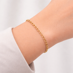 Bracciale Cornetto, Quadrifoglio e Coccinella in Oro