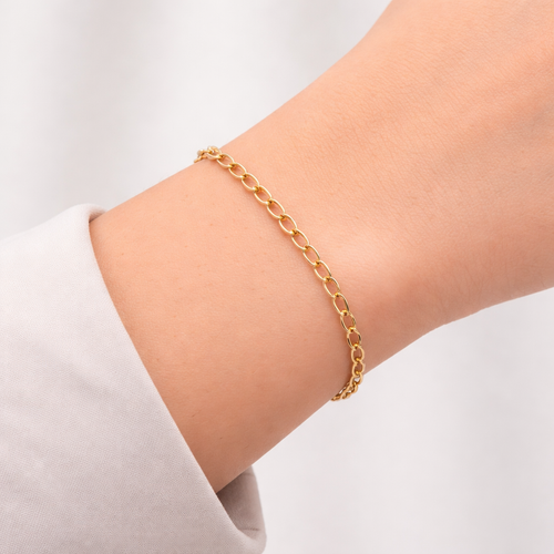 Bracciale Cornetto, Quadrifoglio e Coccinella in Oro