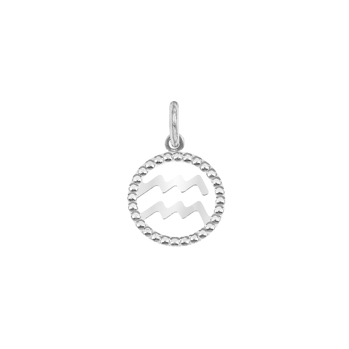 Charm Segno Zodiacale in Oro Acquario Oro Bianco