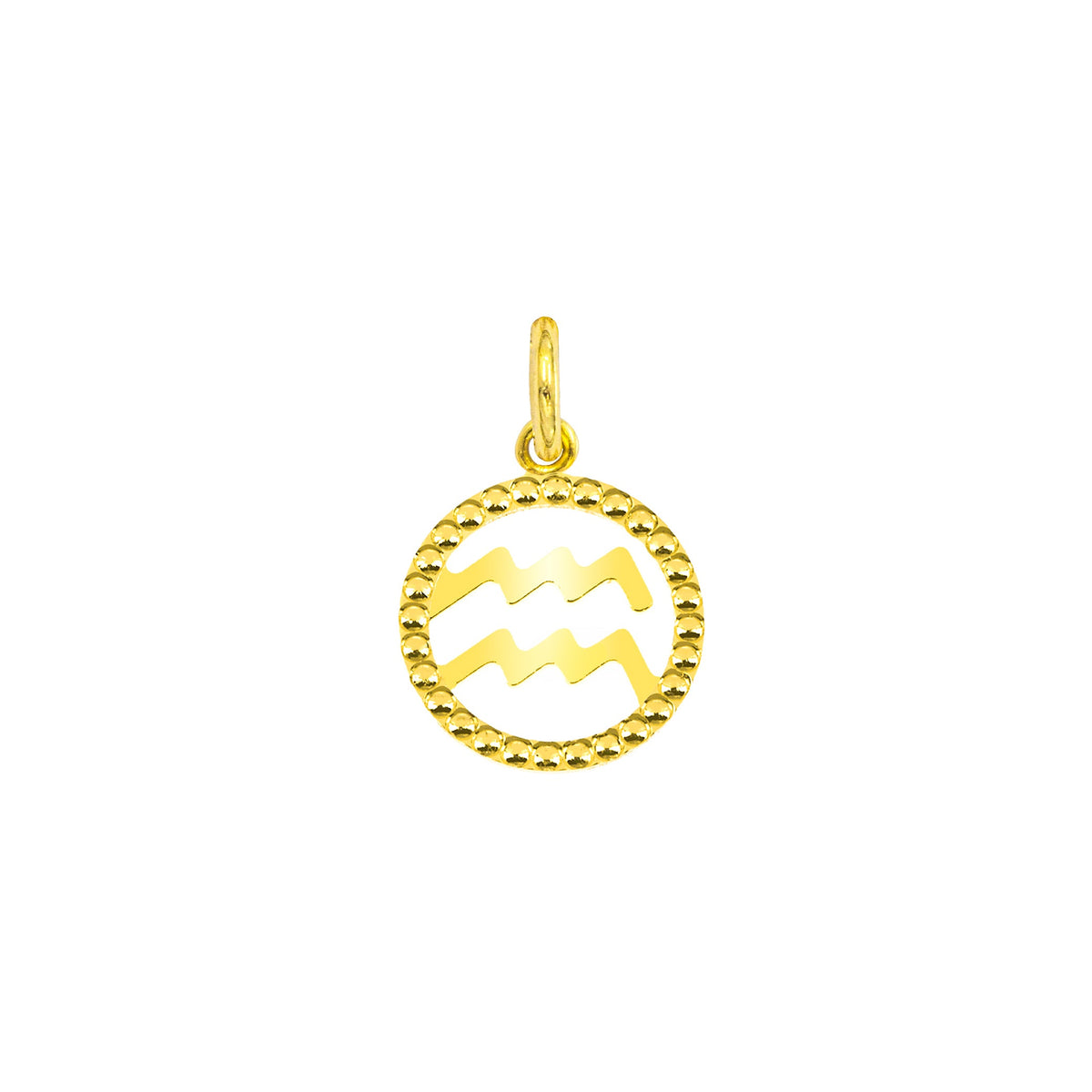 Charm Signo Zodiacal de Oro Acquario Oro Giallo