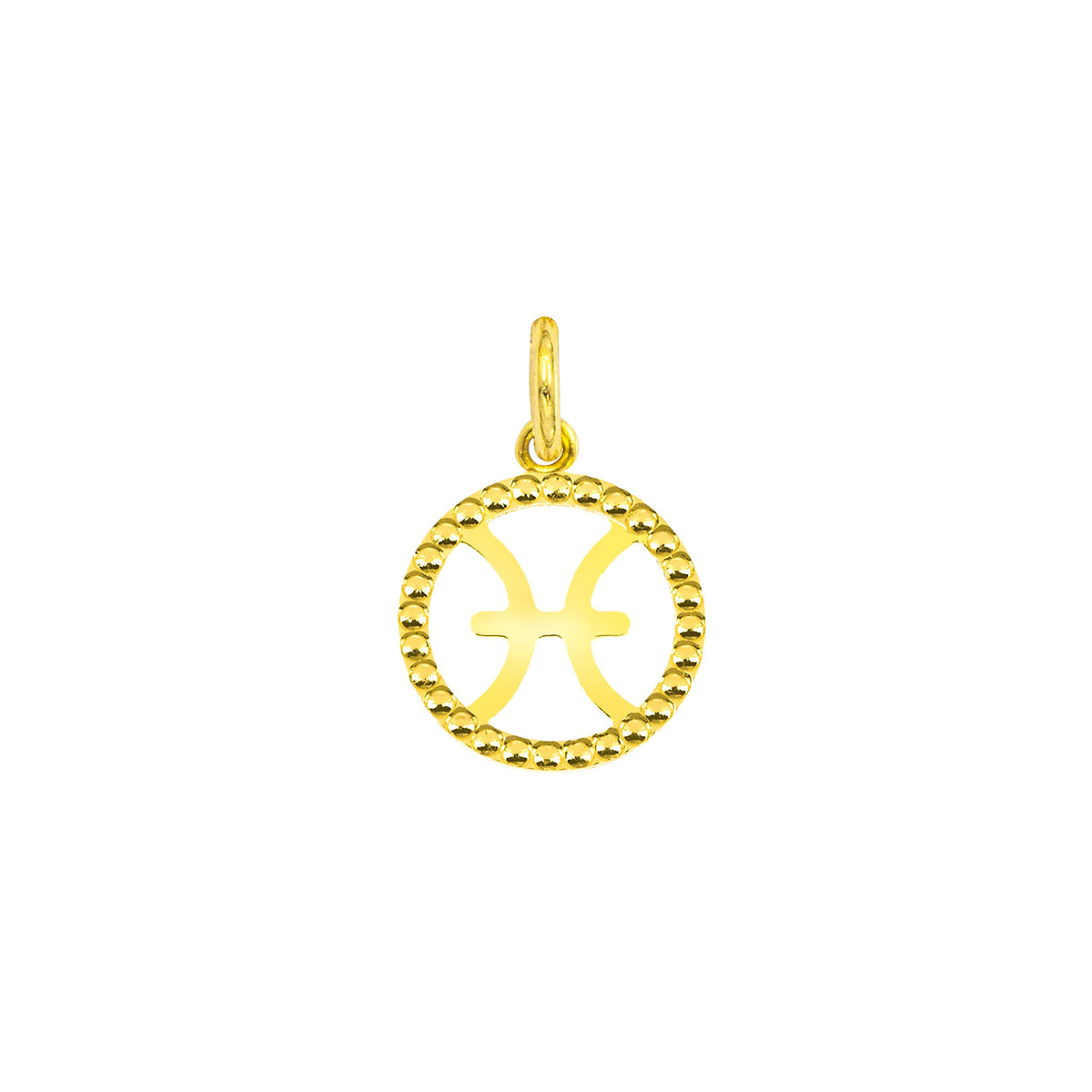 Charm Signo Zodiacal de Oro Pesci Oro Giallo