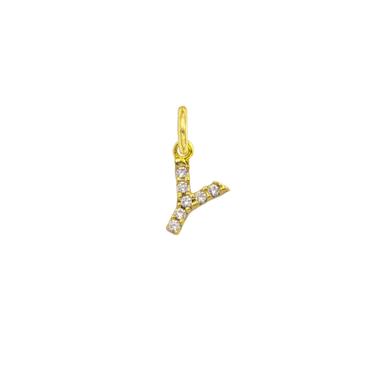 Charm Letra de Oro con Circonitas – Modelo 2 – Modelo 2 Y Oro Giallo