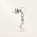Orecchino Perla in Oro Bianco | Facco Gioielli