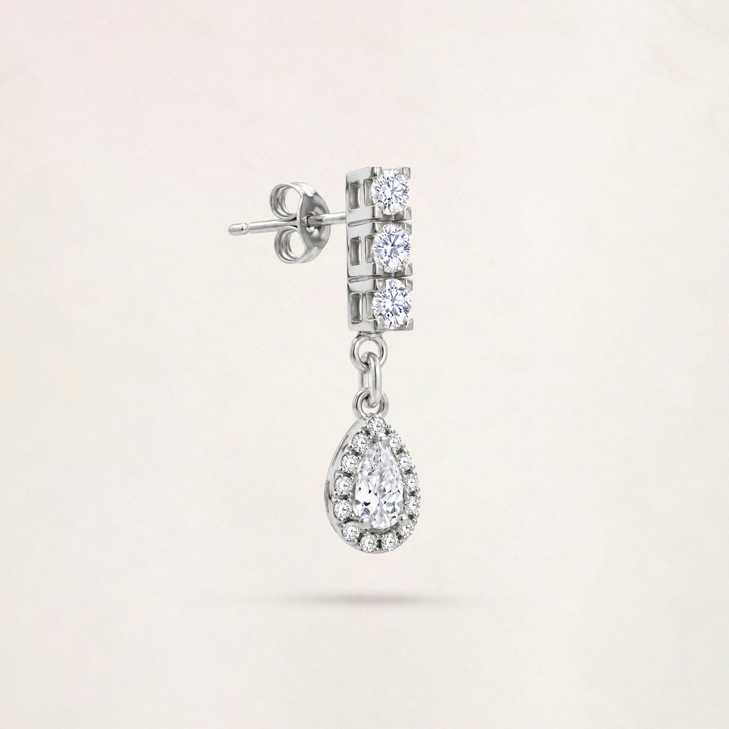 Orecchino Trilogy e Luce in Oro - Oro Bianco 18 kt | Facco Gioielli