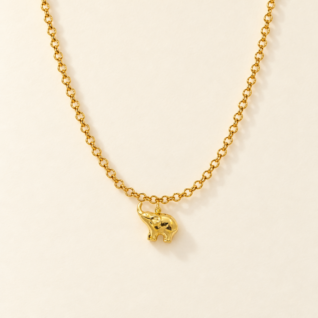 Collana Rolò con Elefante in Oro Giallo | Facco Gioielli