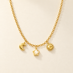 Collana Rolò con Luna, Stella e Sole in Oro Giallo | Facco Gioielli