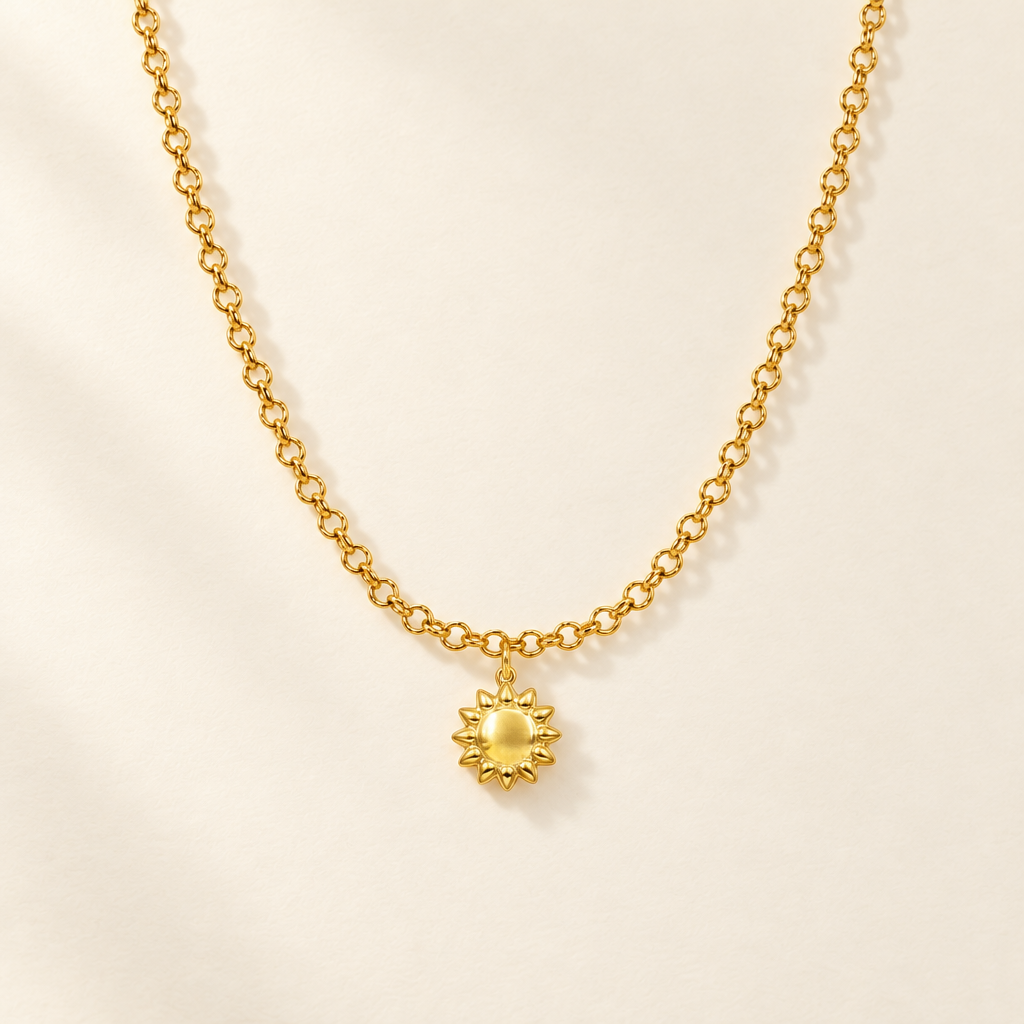 Collana Rolò con Sole in Oro Giallo | Facco Gioielli