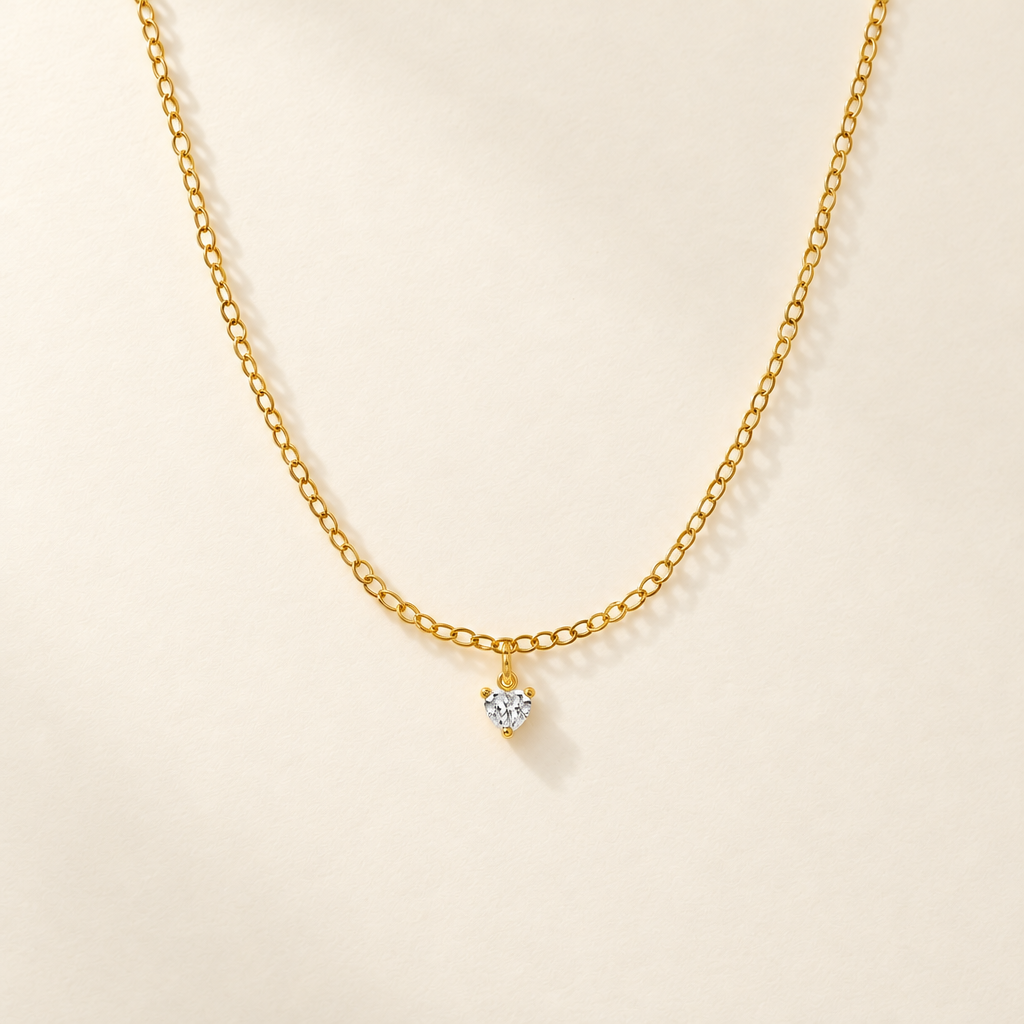 Collana Fancy con Cuore in Oro Giallo | Facco Gioielli