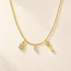 Collana Fancy con Lucchetto, Cuore e Chiave in Oro Giallo | Facco Gioielli