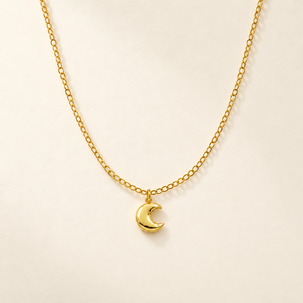 Collana Fancy con Luna in Oro Giallo | Facco Gioielli