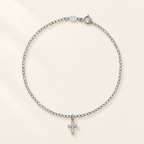 Bracciale Fancy con Croce in Oro Bianco | Facco Gioielli