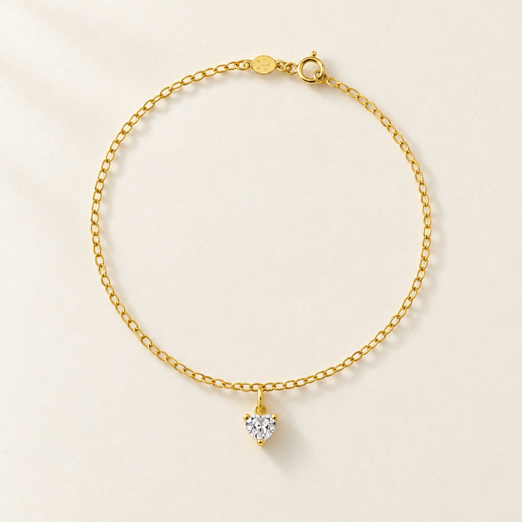 Bracciale Fancy con Cuore in Oro Giallo | Facco Gioielli