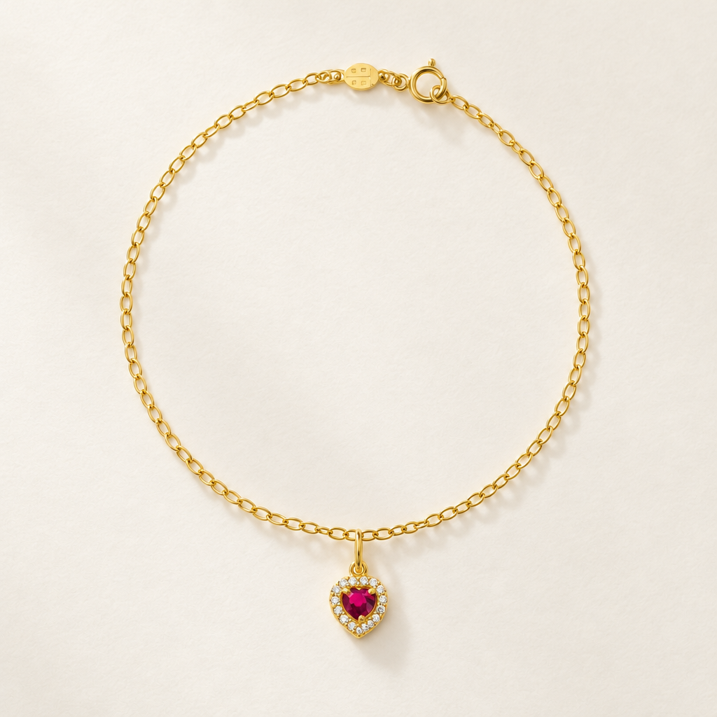 Bracciale Fancy con Rubino in Oro Giallo | Facco Gioielli
