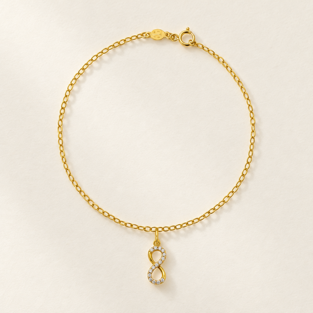 Bracciale Fancy con Infinito in Oro Giallo | Facco Gioielli