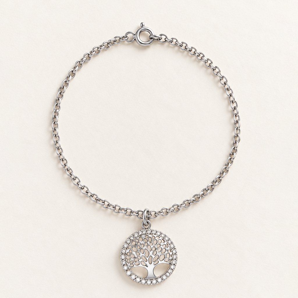 Bracciale Albero della Vita in Oro - Oro Bianco 18 kt | Facco Gioielli