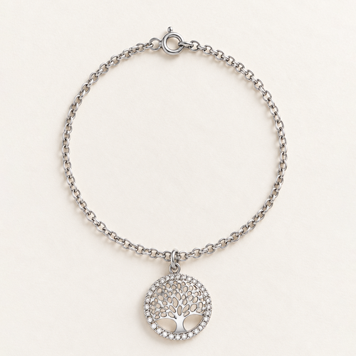 Bracciale Albero della Vita in Oro - Oro Bianco 9 kt | Facco Gioielli