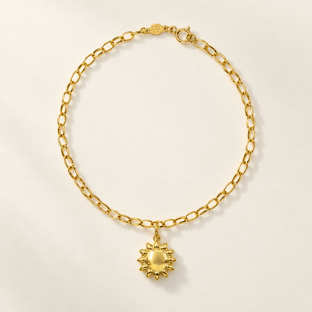 Bracciale Velovale con Sole in Oro Giallo | Facco Gioielli