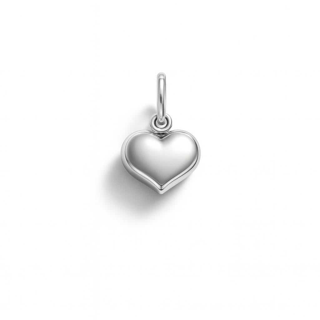 Charm Corazón en Oro Blanco