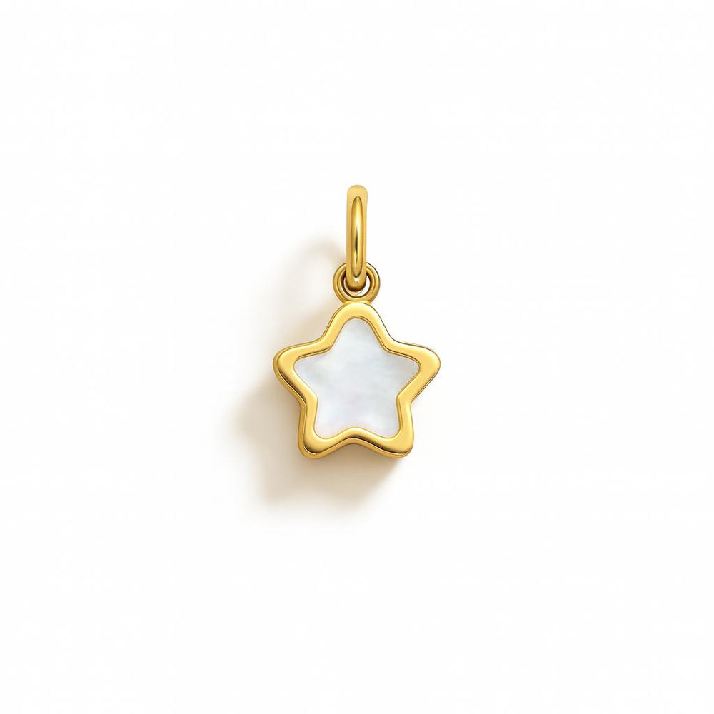 Charm Stella in Oro Giallo e Madreperla