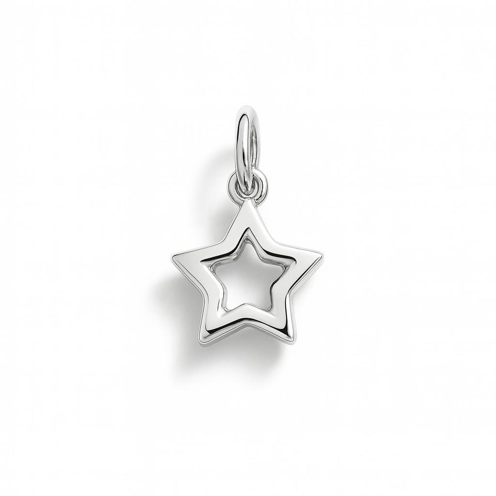 Charm Estrella en Oro Blanco