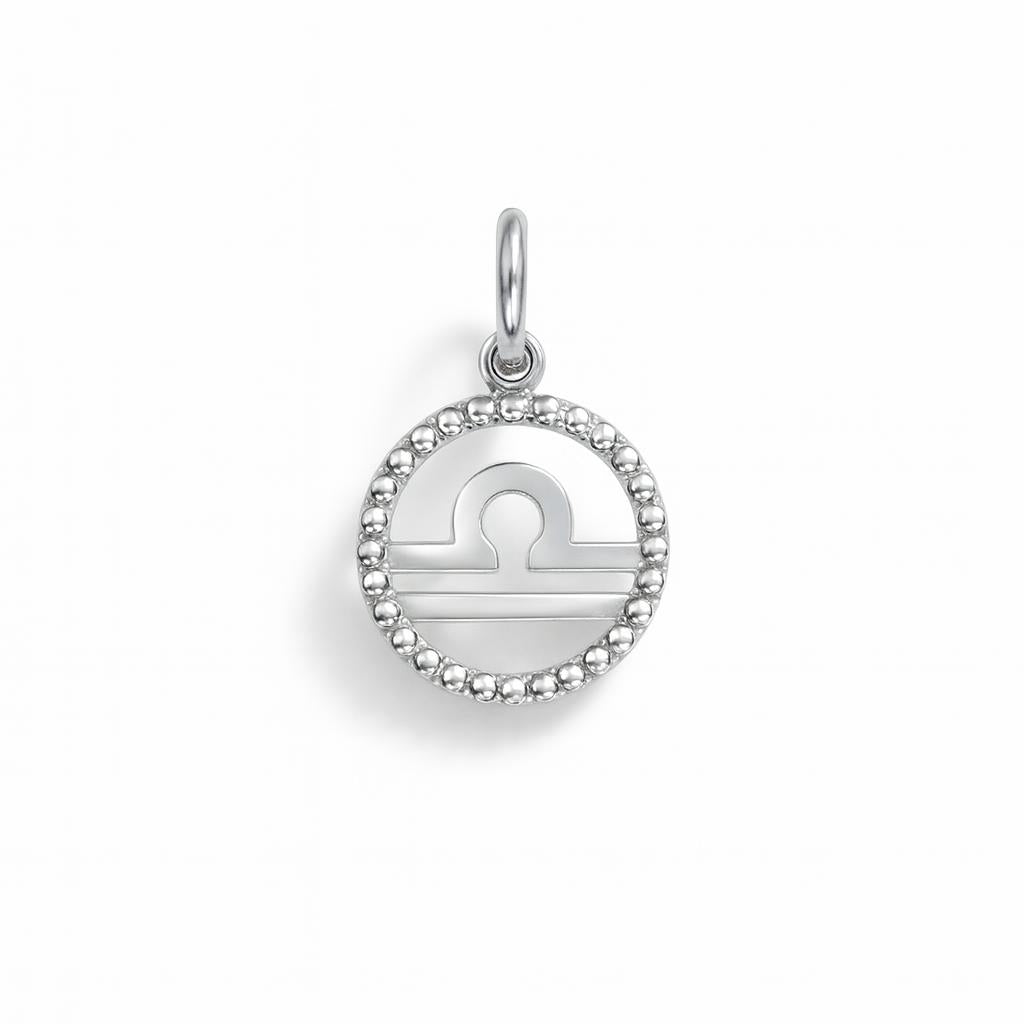 Charm Segno Zodiacale Bilancia in Oro Bianco