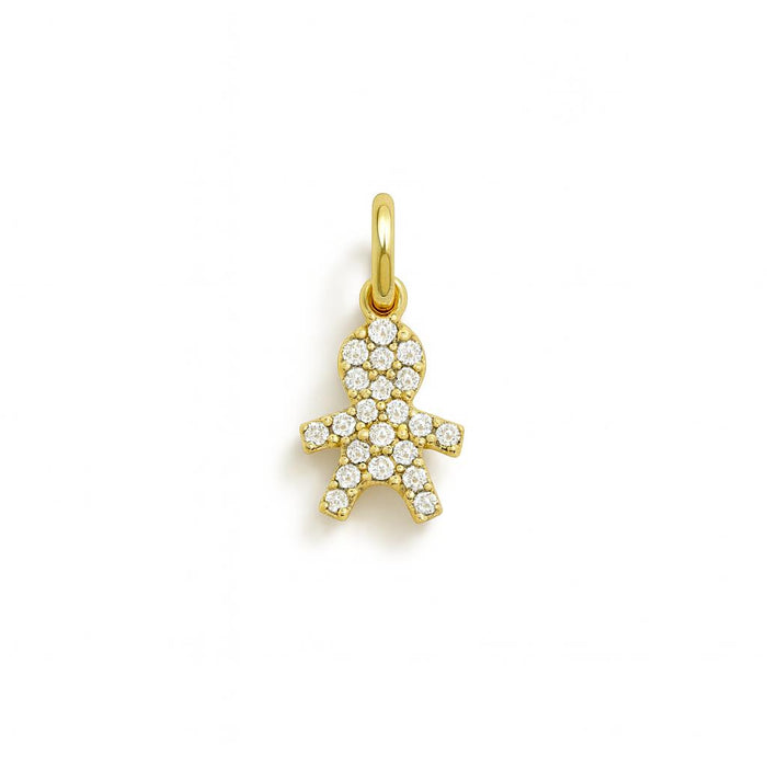Charm Bambino in Oro Giallo e Zirconi