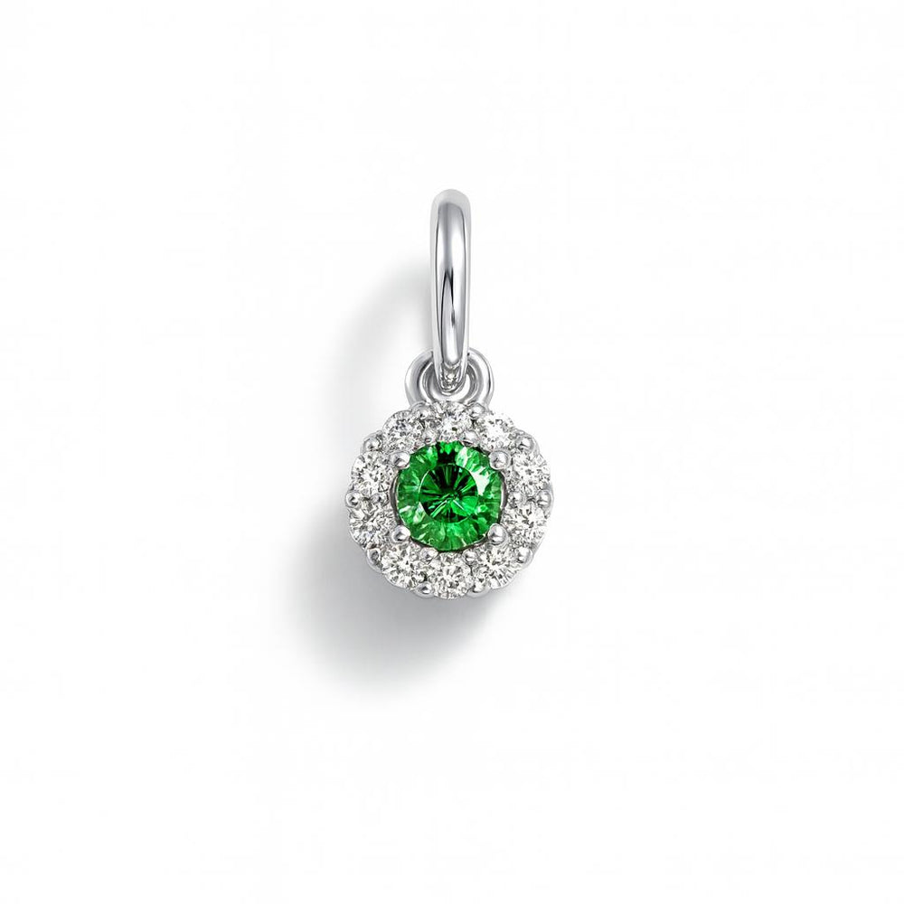 Charm de Oro Blanco y Circonitas