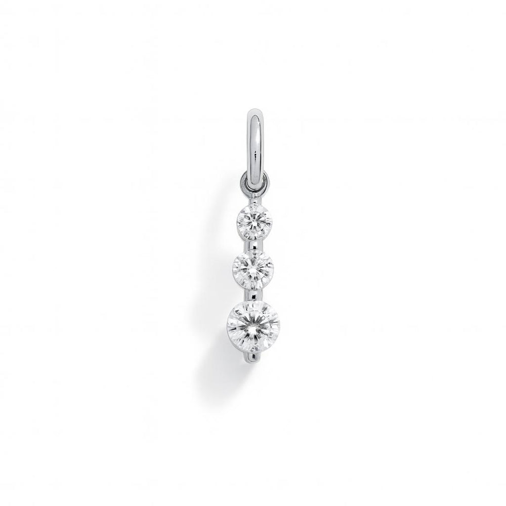 White Gold and Cubic Zirconia Light Charm