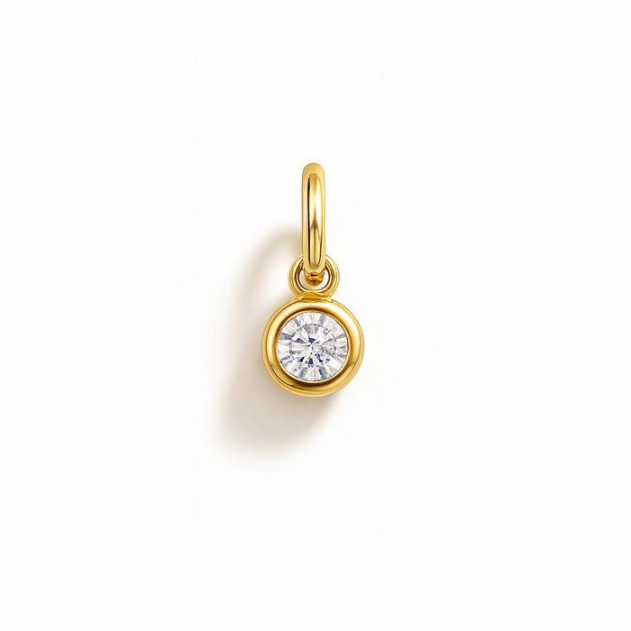 Charm Luce en Oro Amarillo y Circonitas