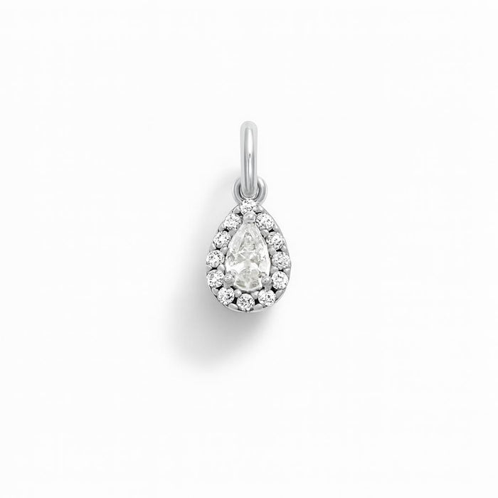 White Gold and Zirconia Light Charm