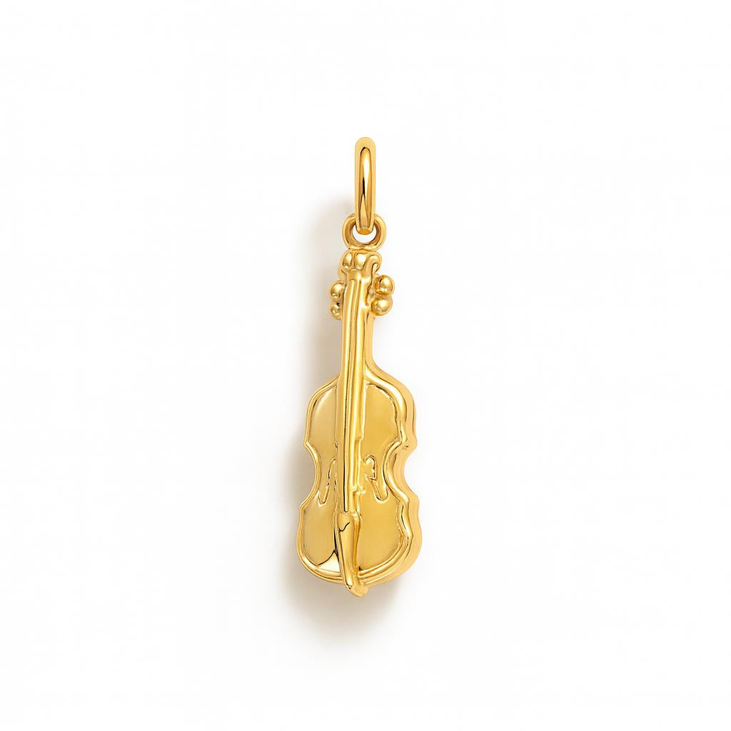 Charm Violín en Oro Amarillo