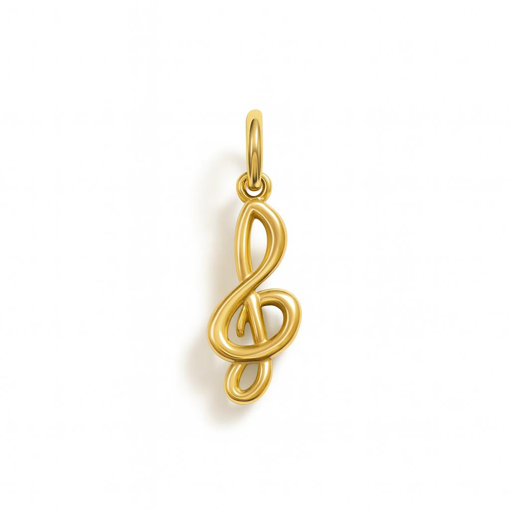 Charm de Clave de Sol en Oro Amarillo