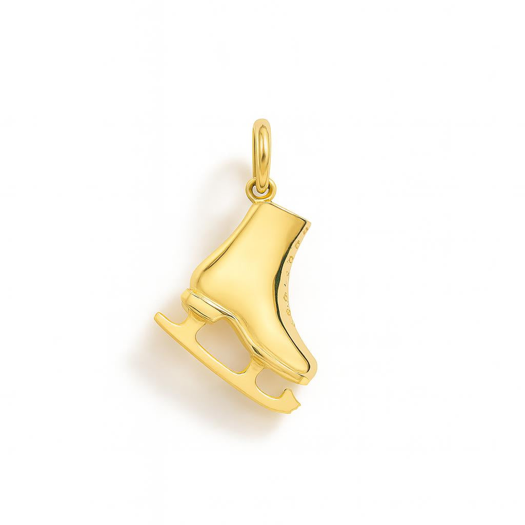 Charm de patines en oro amarillo