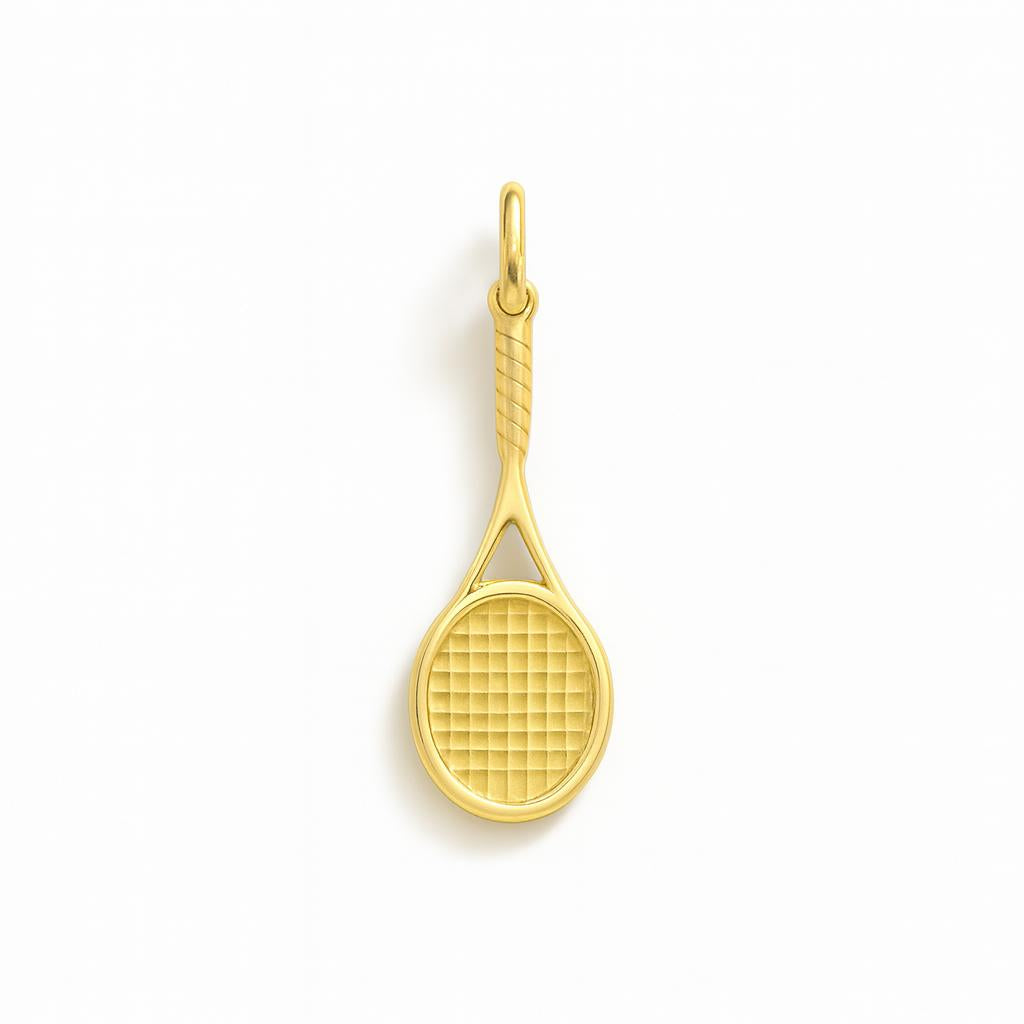 Charm Raqueta de Tenis en Oro Amarillo