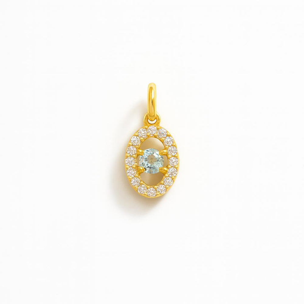 Charm Luce in Oro Giallo e Zirconi