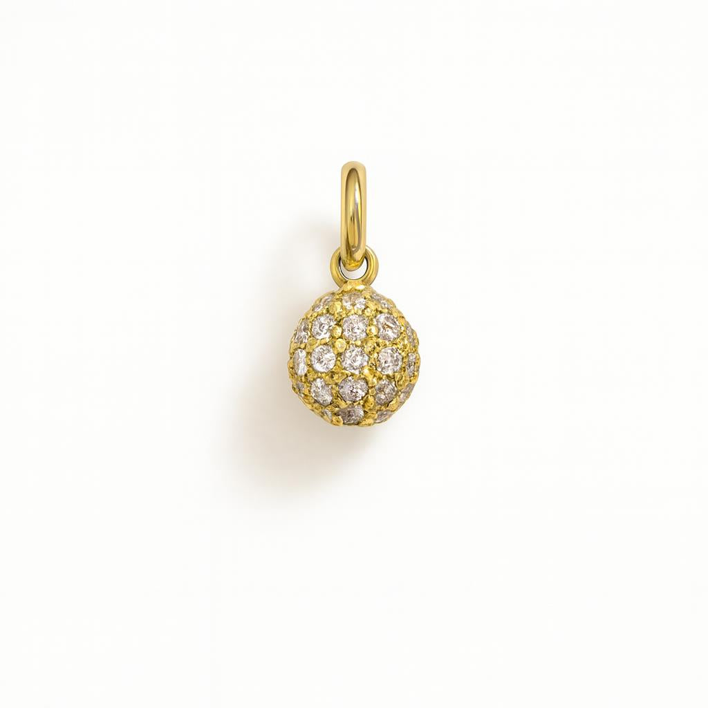 Charm Esfera en Oro Amarillo y Circonitas