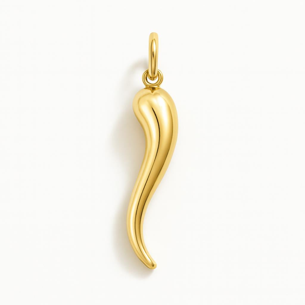 Charm Corno in Oro Giallo