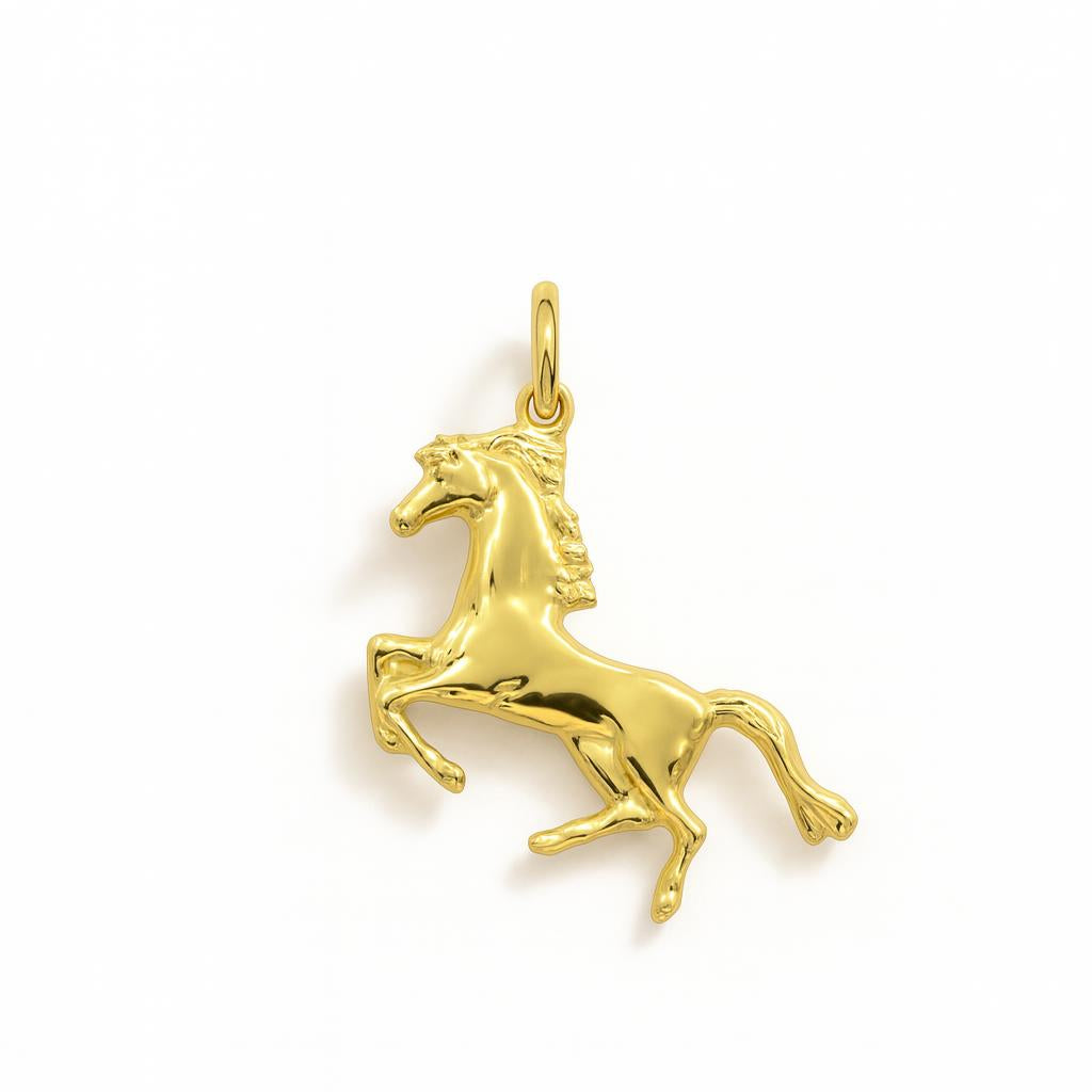 Yellow Gold Horse Charm