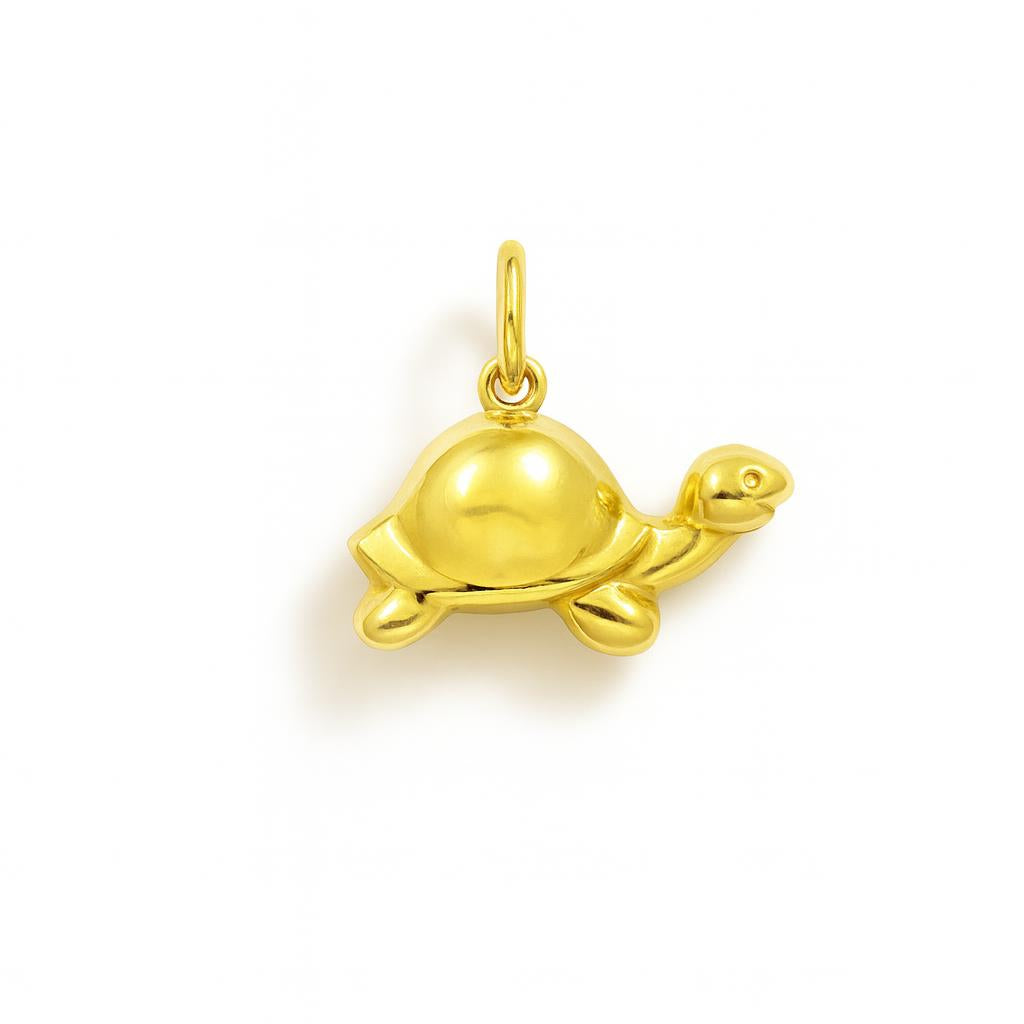 Yellow Gold Turtle Charm