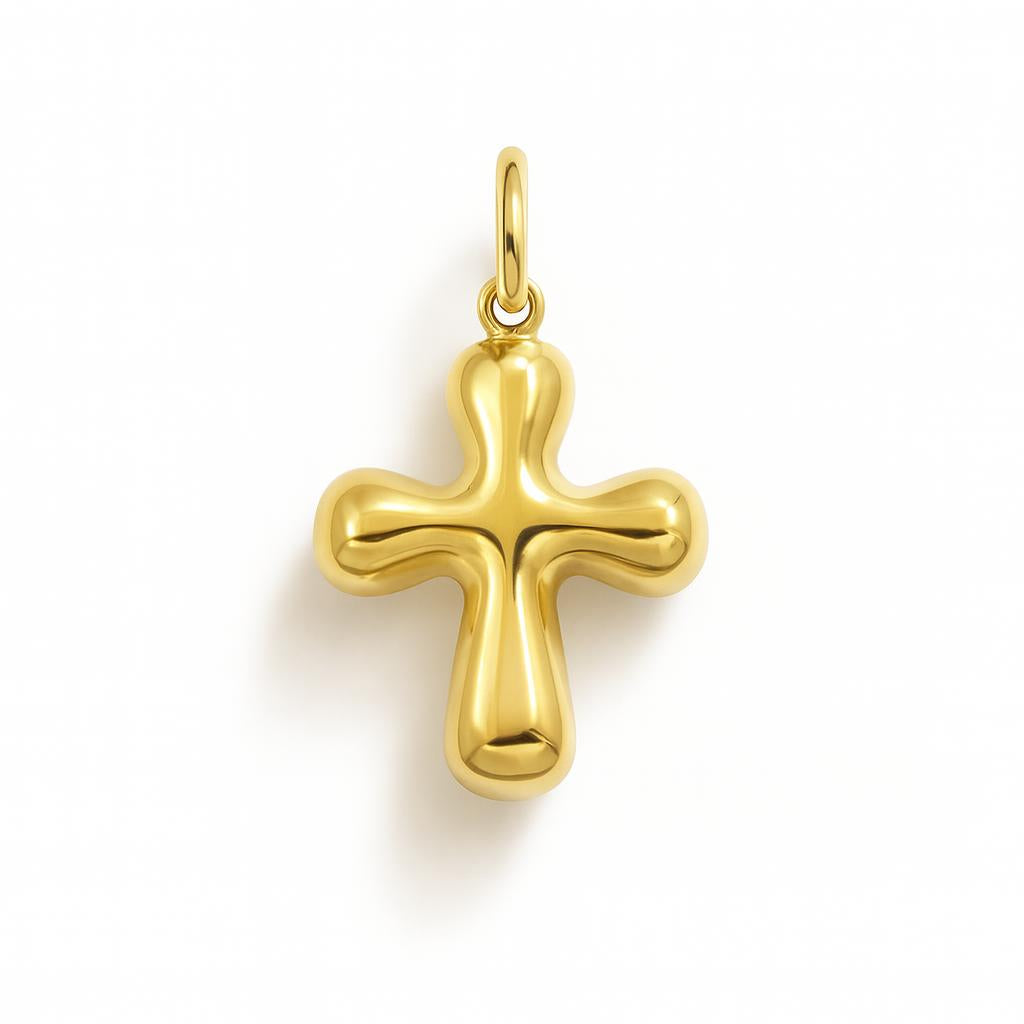 Charm Cruz en Oro Amarillo