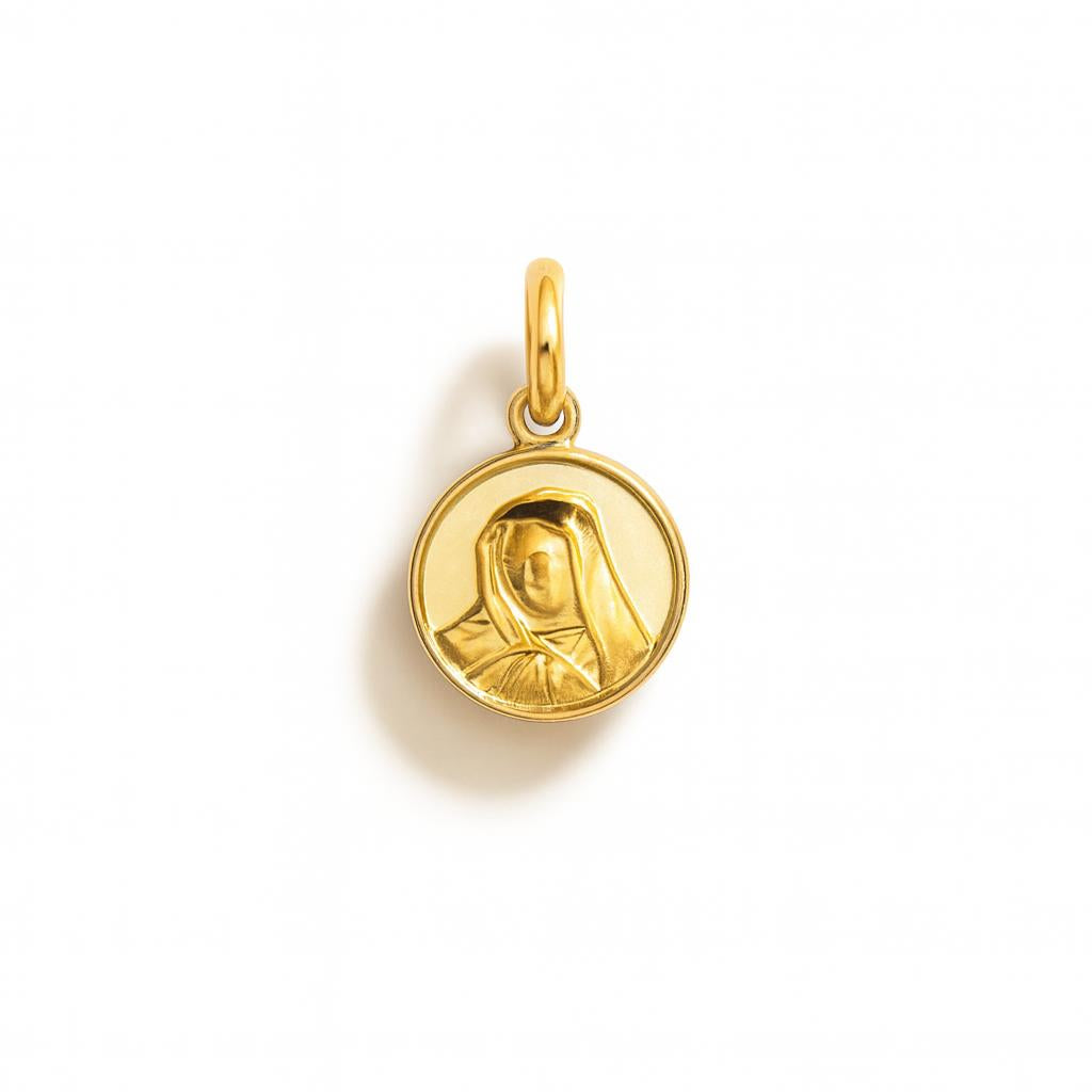 Charm Vergine Maria in Oro Giallo