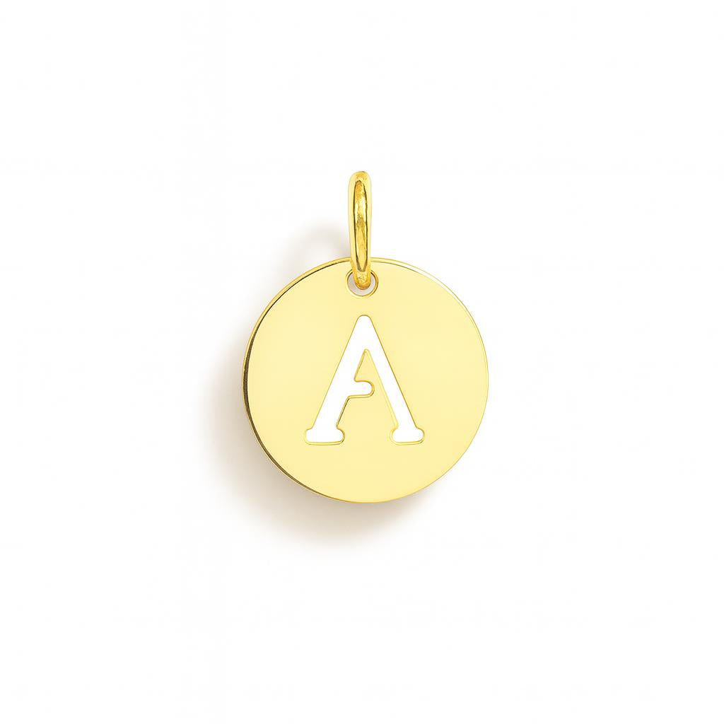 Charm Letra A en Oro Amarillo – Modelo 4