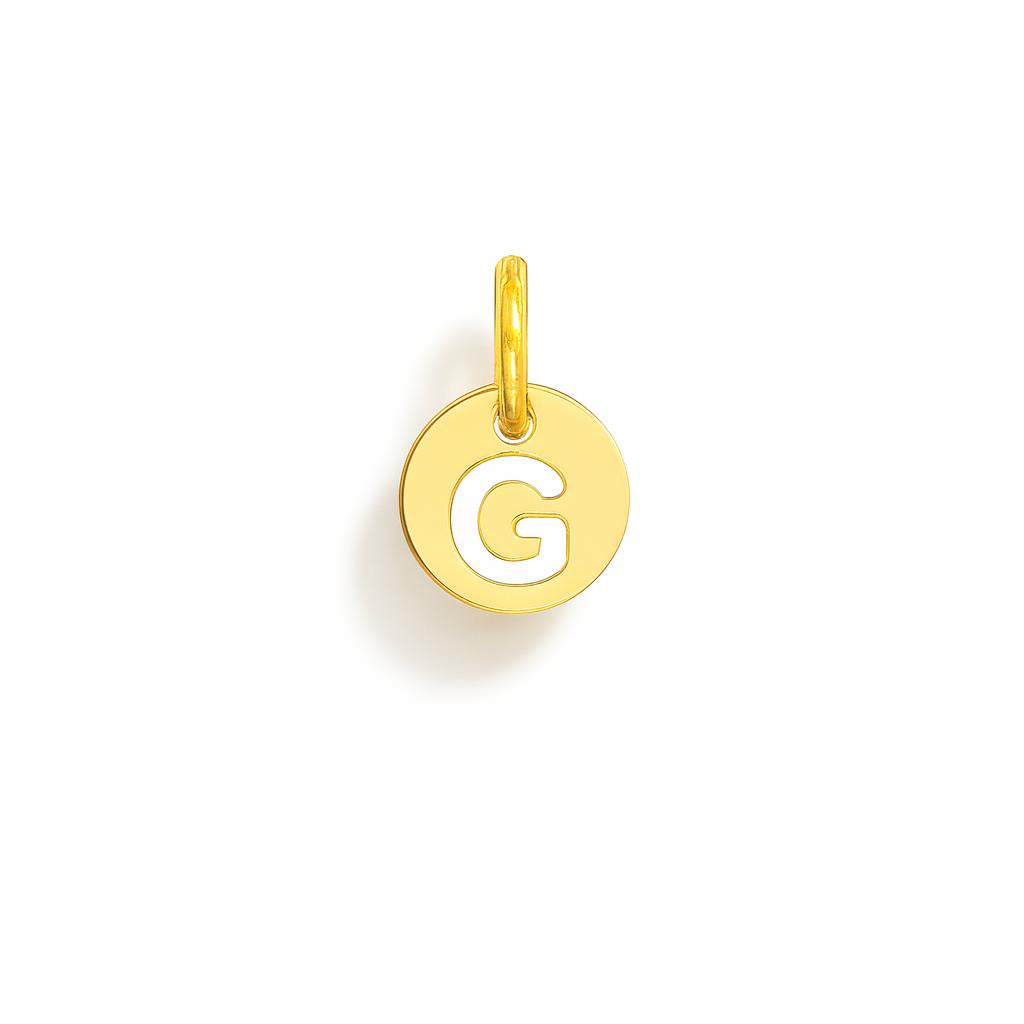 Charm Letra G en Oro Amarillo – Modelo 3