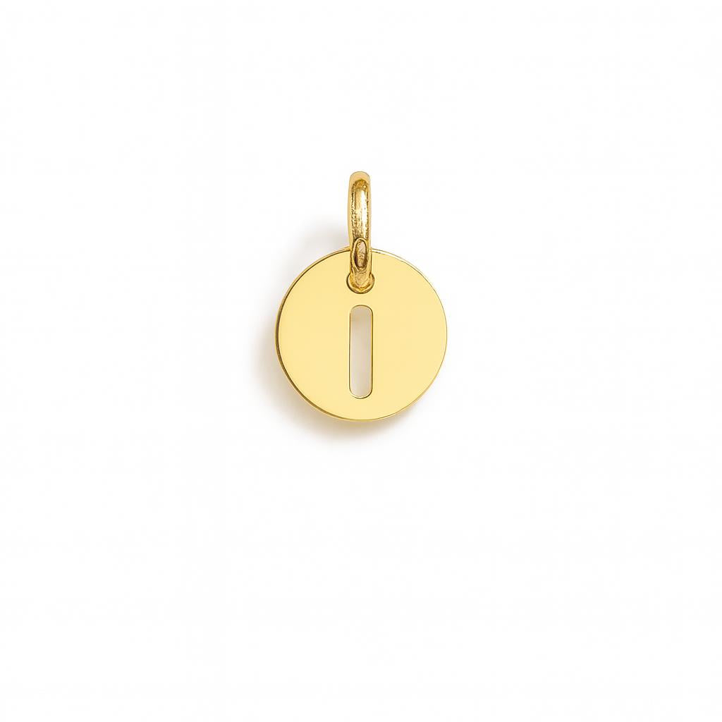 Yellow Gold Letter I Charm – Model 3