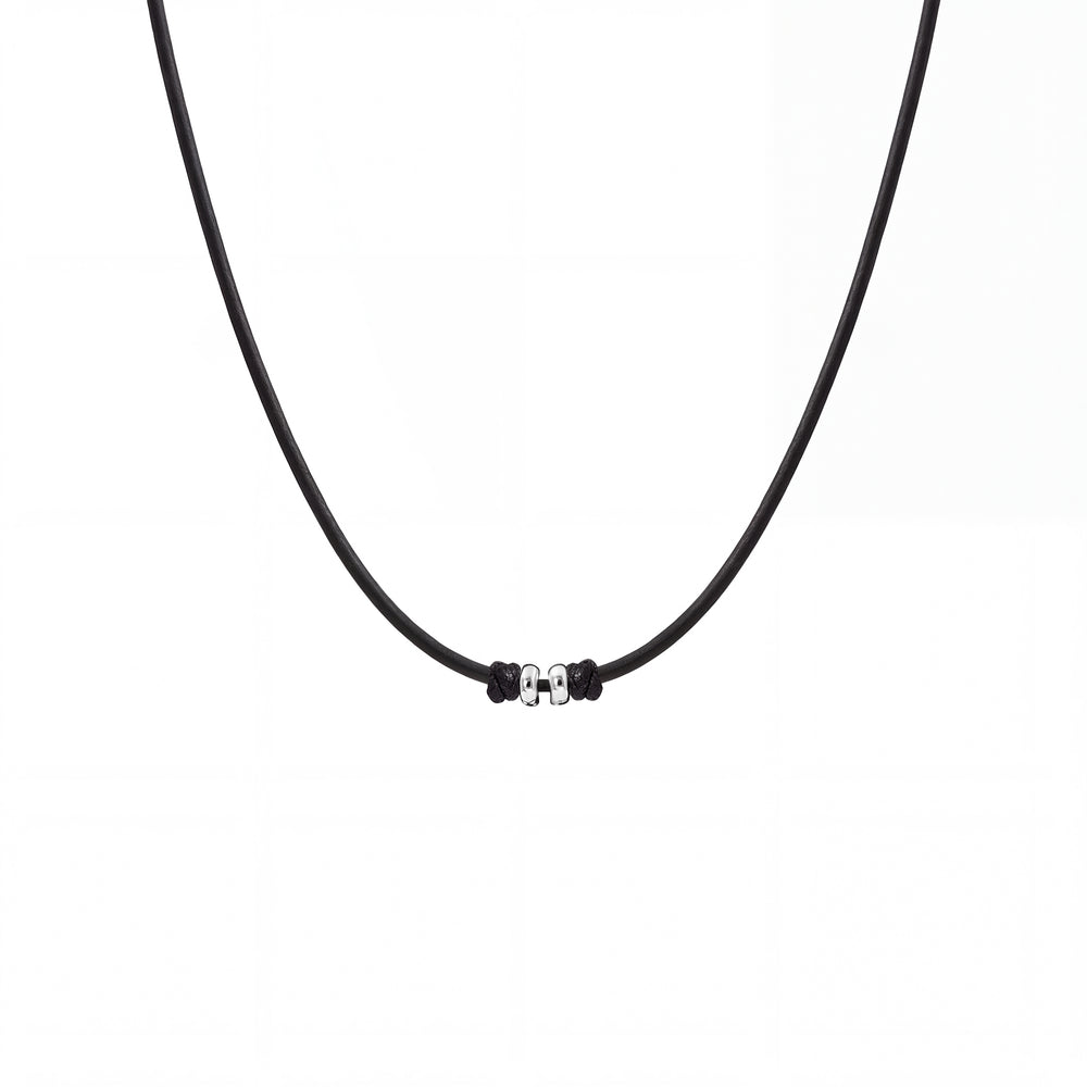 Collana Cordino nero con SilverLoop