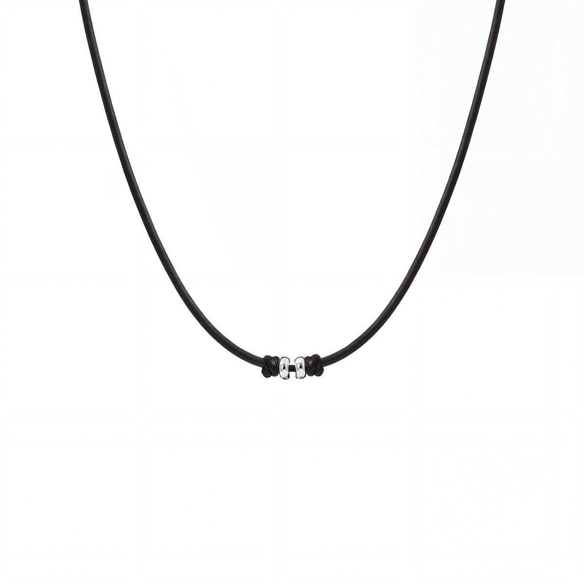 Black Cord Necklace with SilverLoop